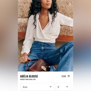 NWOT Sezane Abelia Blouse Size 8